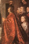 TIZIANO Vecellio Madonna with Saints and Members of the Pesaro Family (detail) wt china oil painting artist